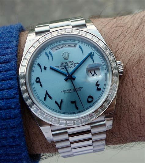 rolex oyster perpetual day-date arabic|rolex oyster perpetual day date prices.